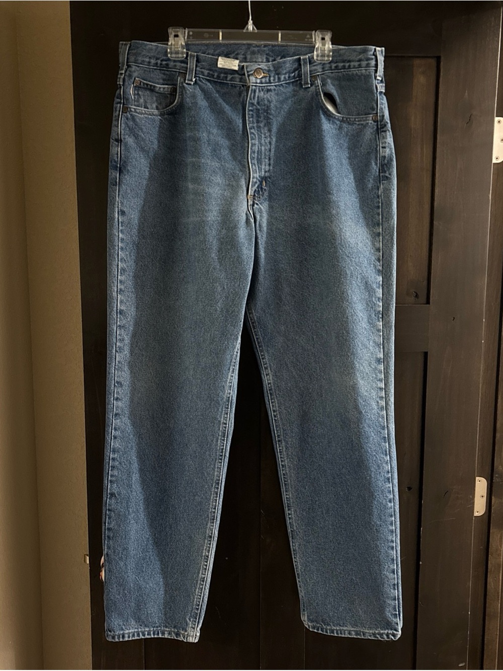 Carhartt Men’s 40x34 Relaxed Fit Blue Denim Jeans Pockets